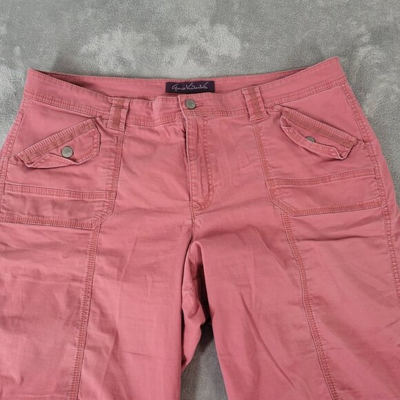 Gloria Vanderbilt Womens Shorts Pink Denim 18 Plus Cotton Blend Zip Fly SHO24E - Picture 3 of 10